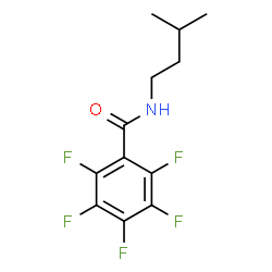 ChemSpider 2D Image | 2,3,4,5,6-Pentafluoro-N-(3-methylbutyl)benzamide | C12H12F5NO