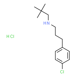 ChemSpider 2D Image | N-[3-(4-Chlorophenyl)propyl]-2,2-dimethyl-1-propanamine hydrochloride (1:1) | C14H23Cl2N