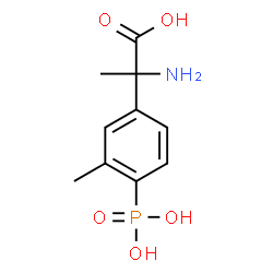 ChemSpider 2D Image | 2-Amino-2-(3-methyl-4-phosphonophenyl)propanoic acid | C10H14NO5P