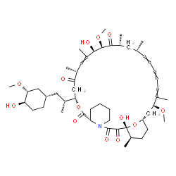 ChemSpider 2D Image | (1R,9S,12S,15R,18R,19R,21R,23S,30S,32S,35R)-1,18-Dihydroxy-12-{(2R)-1-[(1S,3R,4R)-4-hydroxy-3-methoxycyclohexyl]-2-propanyl}-19,30-dimethoxy-15,17,21,23,29,35-hexamethyl-11,36-dioxa-4-azatricyclo[30.3
.1.0~4,9~]hexatriaconta-16,24,26,28-tetraene-2,3,10,14,20-pentone | C51H79NO13
