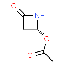 ChemSpider 2D Image | (2R)-4-Oxo-2-azetidinyl acetate | C5H7NO3