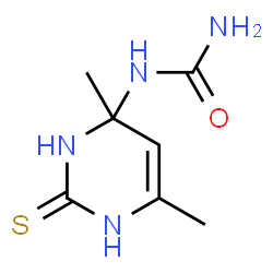 ChemSpider 2D Image | 1-(4,6-Dimethyl-2-thioxo-1,2,3,4-tetrahydro-4-pyrimidinyl)urea | C7H12N4OS