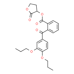 ChemSpider 2D Image | 2-Oxotetrahydro-3-furanyl 2-(3,4-dipropoxybenzoyl)benzoate | C24H26O7