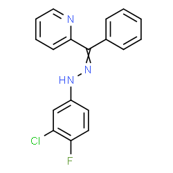 ChemSpider 2D Image | 2-{[(3-Chloro-4-fluorophenyl)hydrazono](phenyl)methyl}pyridine | C18H13ClFN3
