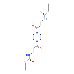 ChemSpider 2D Image | 2-Methyl-2-propanyl {3-[4-(N-{[(2-methyl-2-propanyl)oxy]carbonyl}-beta-alanyl)-1-piperazinyl]-3-oxopropyl}carbamate | C20H36N4O6