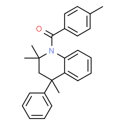 ChemSpider 2D Image | 2,2,4-trimethyl-1-(4-methylbenzoyl)-4-phenyl-3H-quinoline | C26H27NO