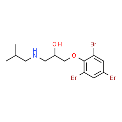 ChemSpider 2D Image | 1-(Isobutylamino)-3-(2,4,6-tribromophenoxy)-2-propanol | C13H18Br3NO2