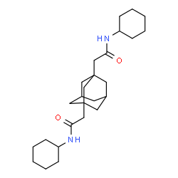ChemSpider 2D Image | 2,2'-Tricyclo[3.3.1.1~3,7~]decane-1,3-diylbis(N-cyclohexylacetamide) | C26H42N2O2