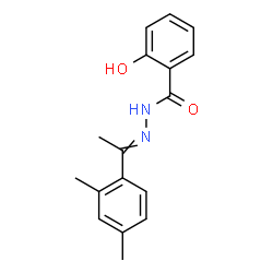 ChemSpider 2D Image | N'-[1-(2,4-Dimethylphenyl)ethylidene]-2-hydroxybenzohydrazide | C17H18N2O2