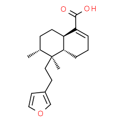 ChemSpider 2D Image | (4aS,5S,6R,8aR)-5-[2-(3-Furyl)ethyl]-5,6-dimethyl-3,4,4a,5,6,7,8,8a-octahydro-1-naphthalenecarboxylic acid | C19H26O3