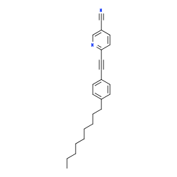 ChemSpider 2D Image | 6-[(4-Nonylphenyl)ethynyl]nicotinonitrile | C23H26N2