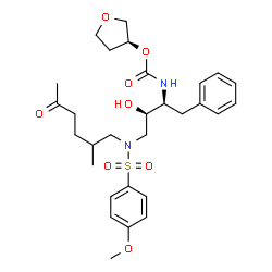 ChemSpider 2D Image | (3S)-Tetrahydro-3-furanyl [(2S,3R)-3-hydroxy-4-{[(4-methoxyphenyl)sulfonyl](2-methyl-5-oxohexyl)amino}-1-phenyl-2-butanyl]carbamate | C29H40N2O8S