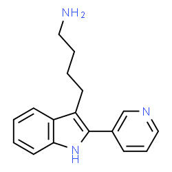 ChemSpider 2D Image | 2-(3-Pyridinyl)-1H-indole-3-butanamine | C17H19N3