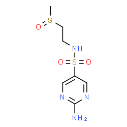ChemSpider 2D Image | 2-Amino-N-[2-(methylsulfinyl)ethyl]-5-pyrimidinesulfonamide | C7H12N4O3S2