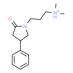 ChemSpider 2D Image | N,N-Dimethyl-3-(2-oxo-4-phenyl-1-pyrrolidinyl)-1-propanaminium | C15H23N2O