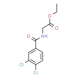 ChemSpider 2D Image | Ethyl N-(3,4-dichlorobenzoyl)glycinate | C11H11Cl2NO3