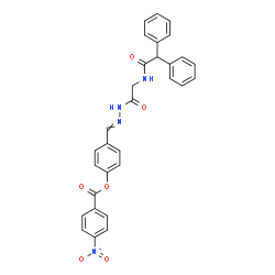 ChemSpider 2D Image | 4-[({[(Diphenylacetyl)amino]acetyl}hydrazono)methyl]phenyl 4-nitrobenzoate | C30H24N4O6