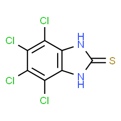 ChemSpider 2D Image | 4,5,6,7-Tetrachloro-1,3-dihydro-2H-benzimidazole-2-thione | C7H2Cl4N2S