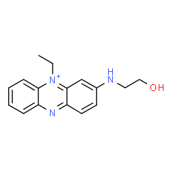 ChemSpider 2D Image | 5-Ethyl-3-[(2-hydroxyethyl)amino]phenazin-5-ium | C16H18N3O