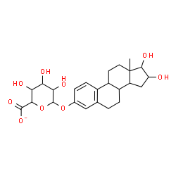 ChemSpider 2D Image | 16,17-Dihydroxyestra-1,3,5(10)-trien-3-yl hexopyranosiduronate | C24H31O9
