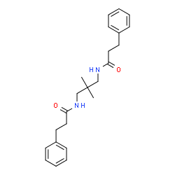 ChemSpider 2D Image | N,N'-(2,2-Dimethyl-1,3-propanediyl)bis(3-phenylpropanamide) | C23H30N2O2