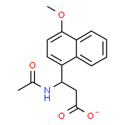 ChemSpider 2D Image | 3-Acetamido-3-(4-methoxy-1-naphthyl)propanoate | C16H16NO4
