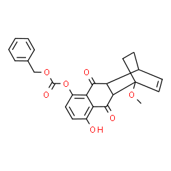 ChemSpider 2D Image | Benzyl 8-hydroxy-12-methoxy-3,10-dioxotetracyclo[10.2.2.0~2,11~.0~4,9~]hexadeca-4,6,8,13-tetraen-5-yl carbonate | C25H22O7