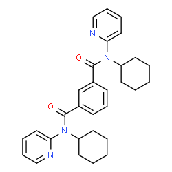 ChemSpider 2D Image | N,N'-Dicyclohexyl-N,N'-di(2-pyridinyl)isophthalamide | C30H34N4O2