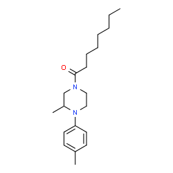 ChemSpider 2D Image | 1-[3-Methyl-4-(4-methylphenyl)-1-piperazinyl]-1-octanone | C20H32N2O
