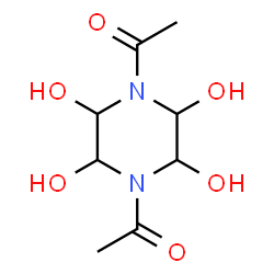 ChemSpider 2D Image | 1,1'-(2,3,5,6-Tetrahydroxy-1,4-piperazinediyl)diethanone | C8H14N2O6