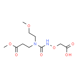 ChemSpider 2D Image | ({[(2-Methoxyethyl)(3-methoxy-3-oxopropyl)carbamoyl]amino}oxy)acetic acid | C10H18N2O7