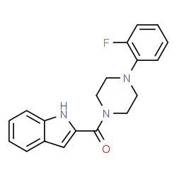 ChemSpider 2D Image | [4-(2-Fluorophenyl)-1-piperazinyl](1H-indol-2-yl)methanone | C19H18FN3O