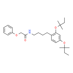 ChemSpider 2D Image | N-(4-{2,4-Bis[(2-methyl-2-butanyl)oxy]phenyl}butyl)-2-phenoxyacetamide | C28H41NO4
