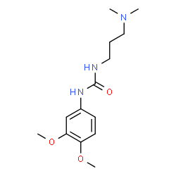 ChemSpider 2D Image | 1-(3,4-Dimethoxyphenyl)-3-[3-(dimethylamino)propyl]urea | C14H23N3O3