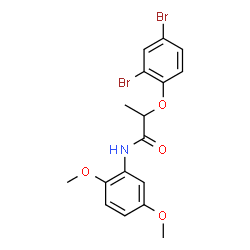 ChemSpider 2D Image | 2-(2,4-Dibromophenoxy)-N-(2,5-dimethoxyphenyl)propanamide | C17H17Br2NO4