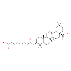 ChemSpider 2D Image | (3beta,5xi,9xi,18xi)-3-[(7-Carboxyheptanoyl)oxy]olean-12-en-28-oic acid | C38H60O6