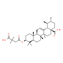 ChemSpider 2D Image | (3beta)-3-[(3-Carboxy-3-methylbutanoyl)oxy]urs-12-en-28-oic acid | C36H56O6