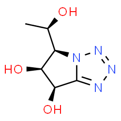 ChemSpider 2D Image | (5R,6S,7R)-5-[(1R)-1-Hydroxyethyl]-6,7-dihydro-5H-pyrrolo[1,2-d]tetrazole-6,7-diol | C6H10N4O3