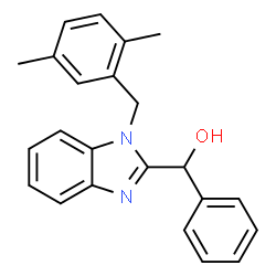 ChemSpider 2D Image | [1-(2,5-Dimethylbenzyl)-1H-benzimidazol-2-yl](phenyl)methanol | C23H22N2O