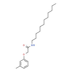 ChemSpider 2D Image | N-Dodecyl-2-(3-methylphenoxy)acetamide | C21H35NO2
