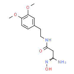 ChemSpider 2D Image | 3-Amino-N-[2-(3,4-dimethoxyphenyl)ethyl]-3-(hydroxyimino)propanamide | C13H19N3O4
