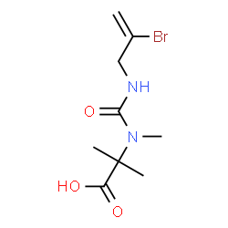 ChemSpider 2D Image | N-[(2-Bromo-2-propen-1-yl)carbamoyl]-N,2-dimethylalanine | C9H15BrN2O3