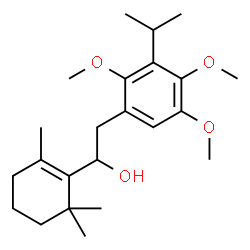ChemSpider 2D Image | 2-(3-Isopropyl-2,4,5-trimethoxyphenyl)-1-(2,6,6-trimethyl-1-cyclohexen-1-yl)ethanol | C23H36O4