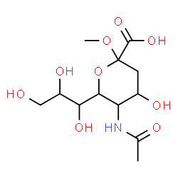 ChemSpider 2D Image | methyl 5-(acetylamino)-3,5-dideoxynon-2-ulopyranosidonic acid | C12H21NO9