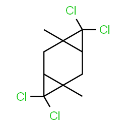 ChemSpider 2D Image | 4,4,8,8-Tetrachloro-1,5-dimethyltricyclo[5.1.0.0~3,5~]octane | C10H12Cl4