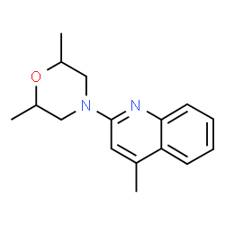 ChemSpider 2D Image | 2-(2,6-Dimethyl-4-morpholinyl)-4-methylquinoline | C16H20N2O