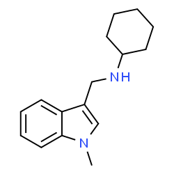 ChemSpider 2D Image | N-[(1-Methyl-1H-indol-3-yl)methyl]cyclohexanamine | C16H22N2