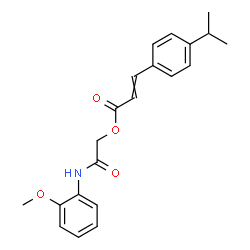 ChemSpider 2D Image | 2-[(2-Methoxyphenyl)amino]-2-oxoethyl 3-(4-isopropylphenyl)acrylate | C21H23NO4