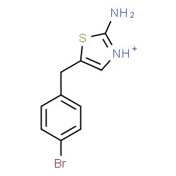 ChemSpider 2D Image | 2-Amino-5-(4-bromobenzyl)-1,3-thiazol-3-ium | C10H10BrN2S