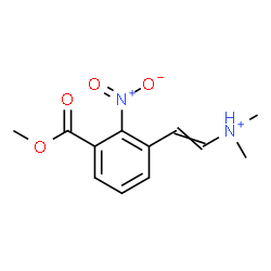 ChemSpider 2D Image | 2-[3-(Methoxycarbonyl)-2-nitrophenyl]-N,N-dimethylethenaminium | C12H15N2O4